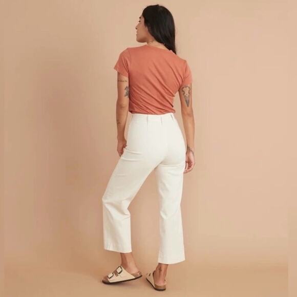 Marine Layer Cream Wide Leg Pants - Picture 2 of 14
